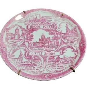 Vintage Pink Decorative Plate